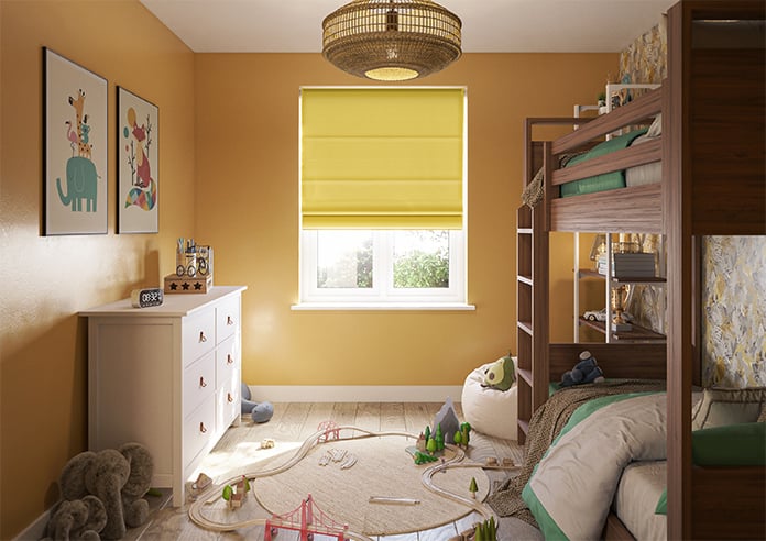 Vienna, Mustard - Motorised Roman Blind - Image 8